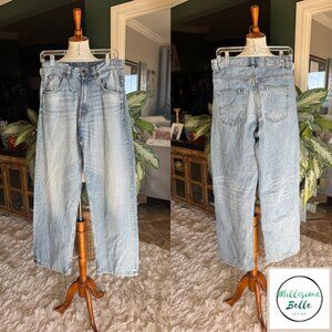 Zara Distressed Wide Leg Jeans